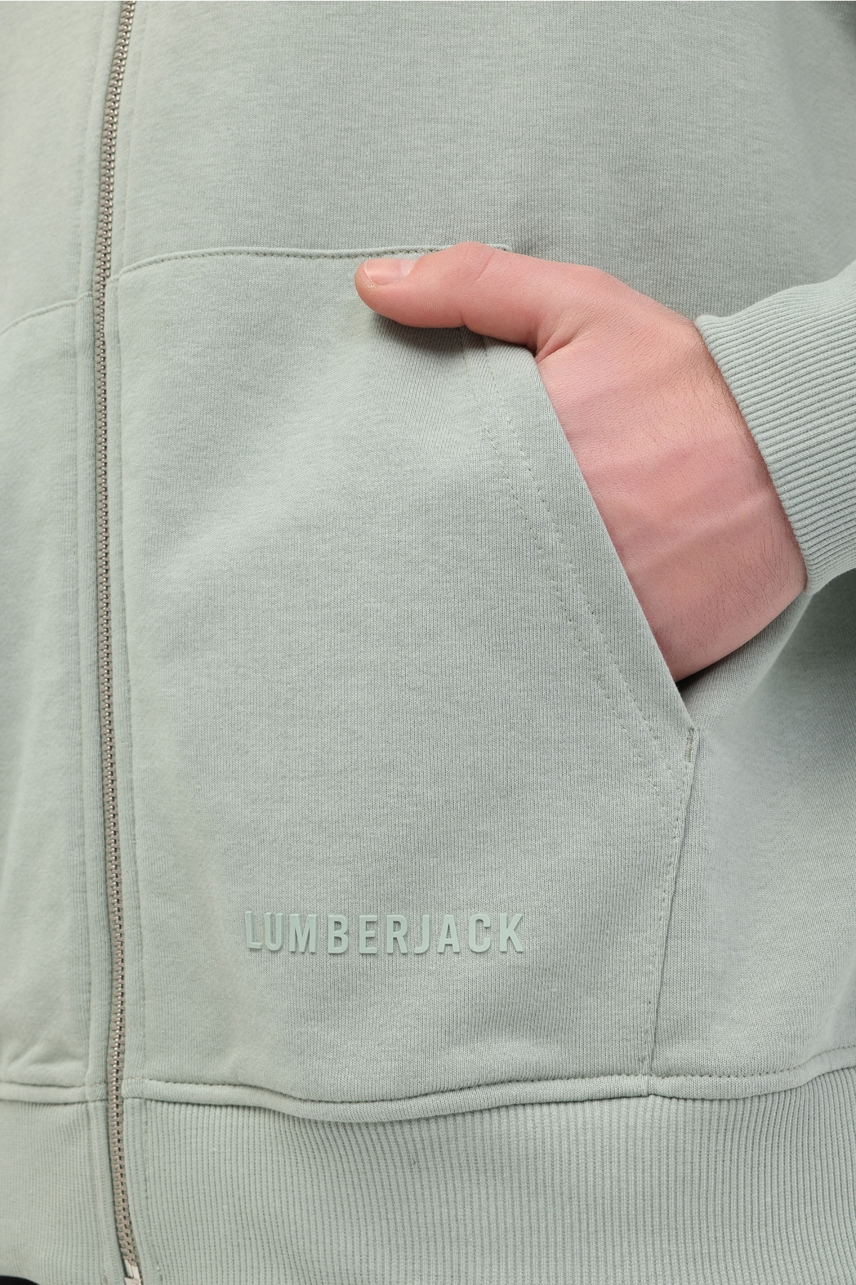 lumberjack MB ROS 18HS112 5FX PASTEL HAKI Erkek Eşofman Üstü görsel 5