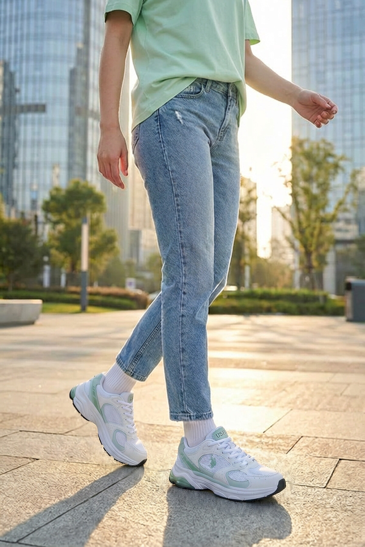 U.S. Polo Assn.  JUNO 5PR Beyaz Kadın Sneaker - Görsel 2