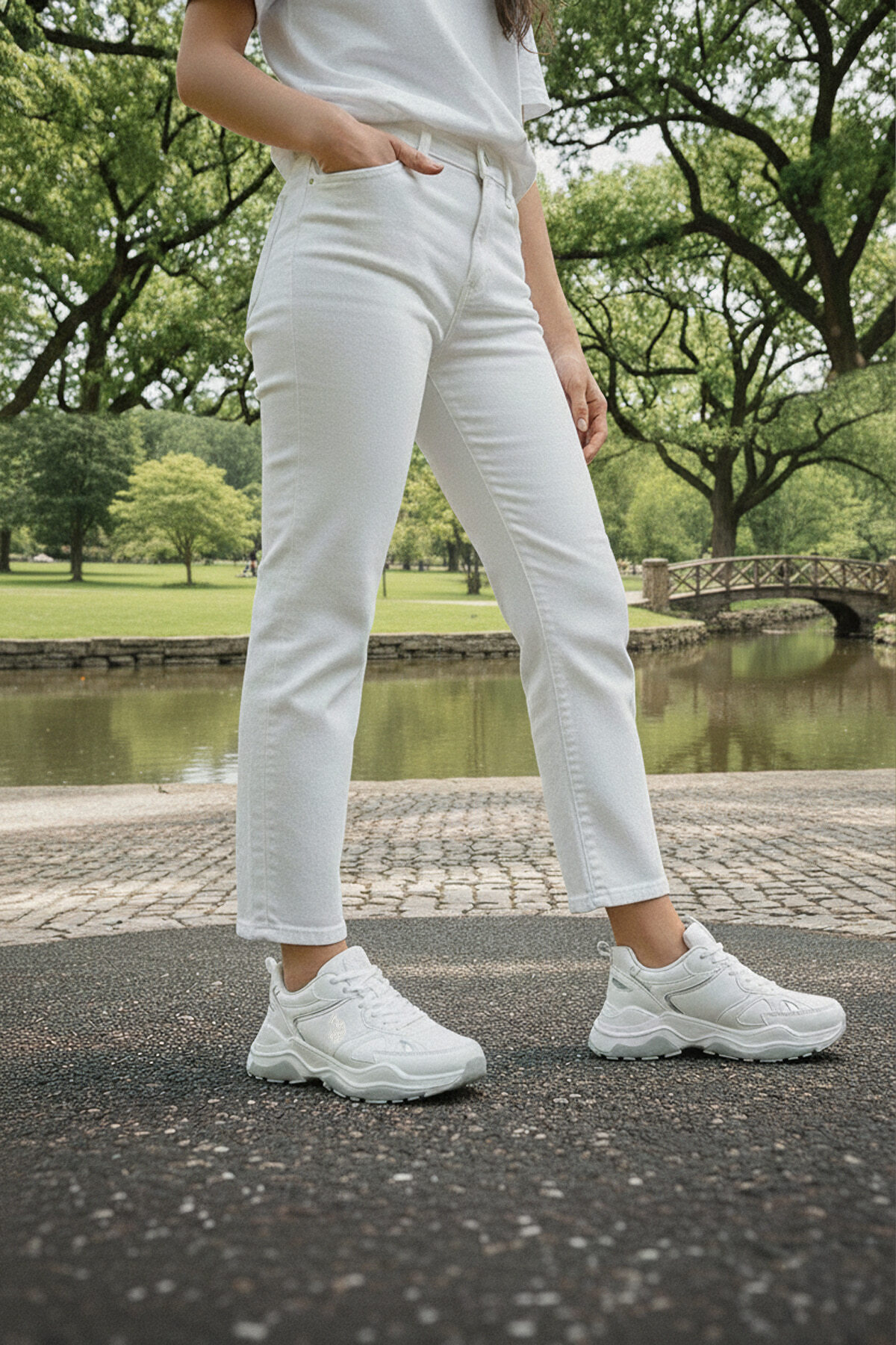 U.S. Polo Assn. RODIE 5PR Beyaz Kadın Sneaker görsel 2