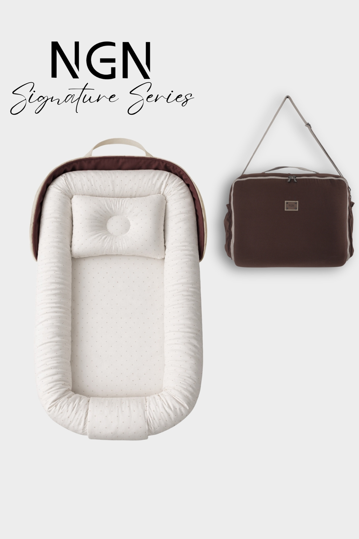 Baby Nest Newborn with Premium Bag – 100% Cotton, Ergonomic, Portable Maternity Bed BabyNest