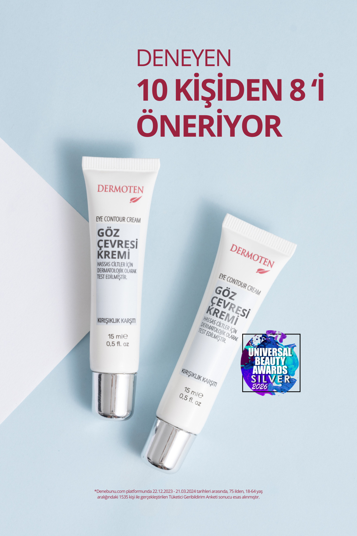 Göz Altı Kremi | Kırışıklık, Kararma, Kuruluk İçin Aydınlatıcı Nemlendirici Göz Çevresi Kremi 15 ml — 8699649122925 — تصویر 4 از 9