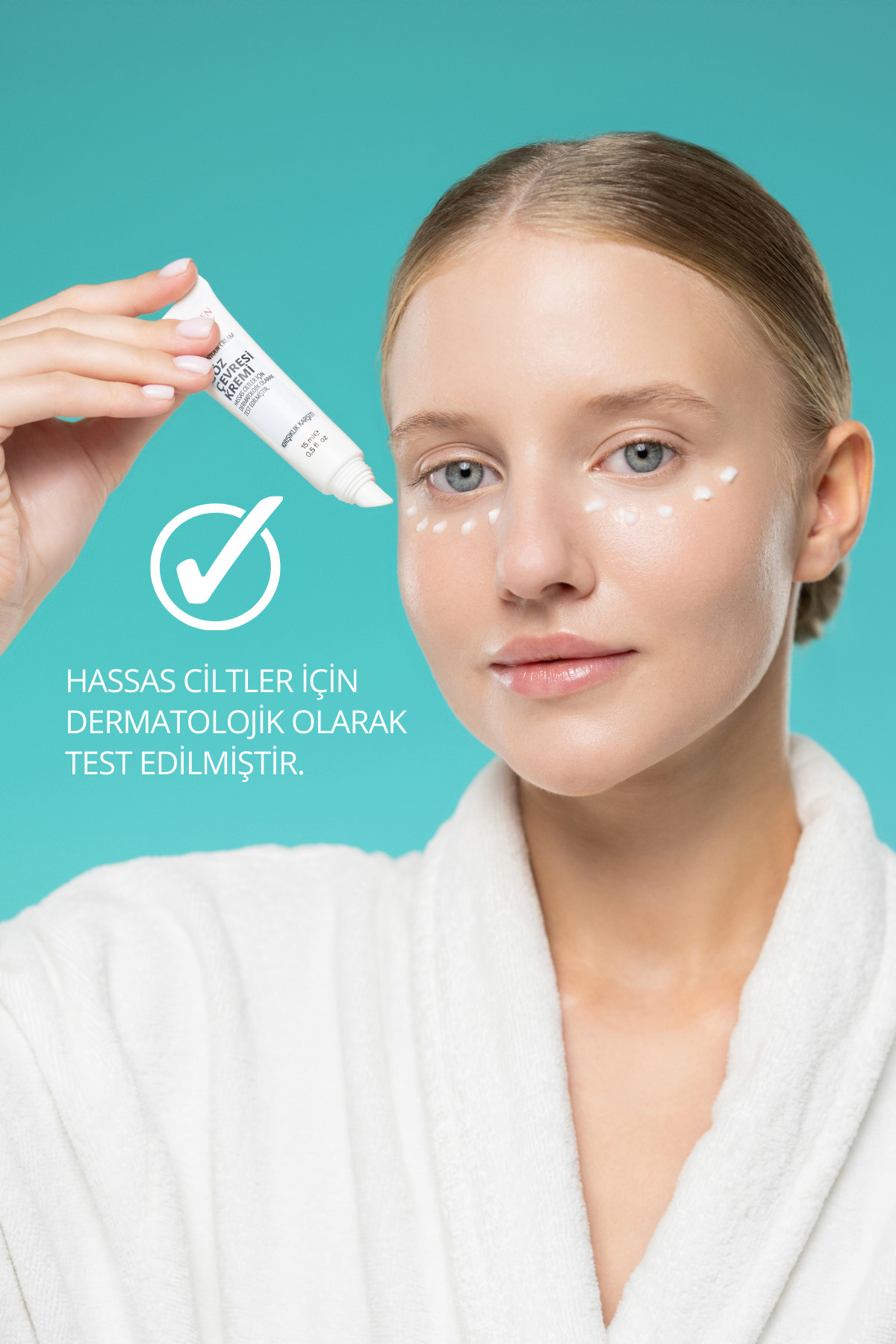 Göz Altı Kremi | Kırışıklık, Kararma, Kuruluk İçin Aydınlatıcı Nemlendirici Göz Çevresi Kremi 15 ml — 8699649122925 — تصویر 6 از 9