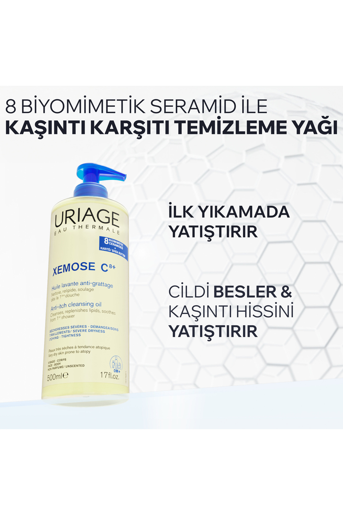 XEMOSE C8+ Atopiye Eğilimli ve Çok Kuru Ciltler İçin Temizleme Yağı 1L — 1542107 — تصویر 2 از 7