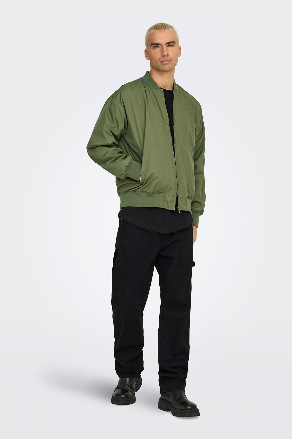 Only & Sons ONSGAVIN BOMBER JACKET OT Yeşil Erkek Ceket görsel 5