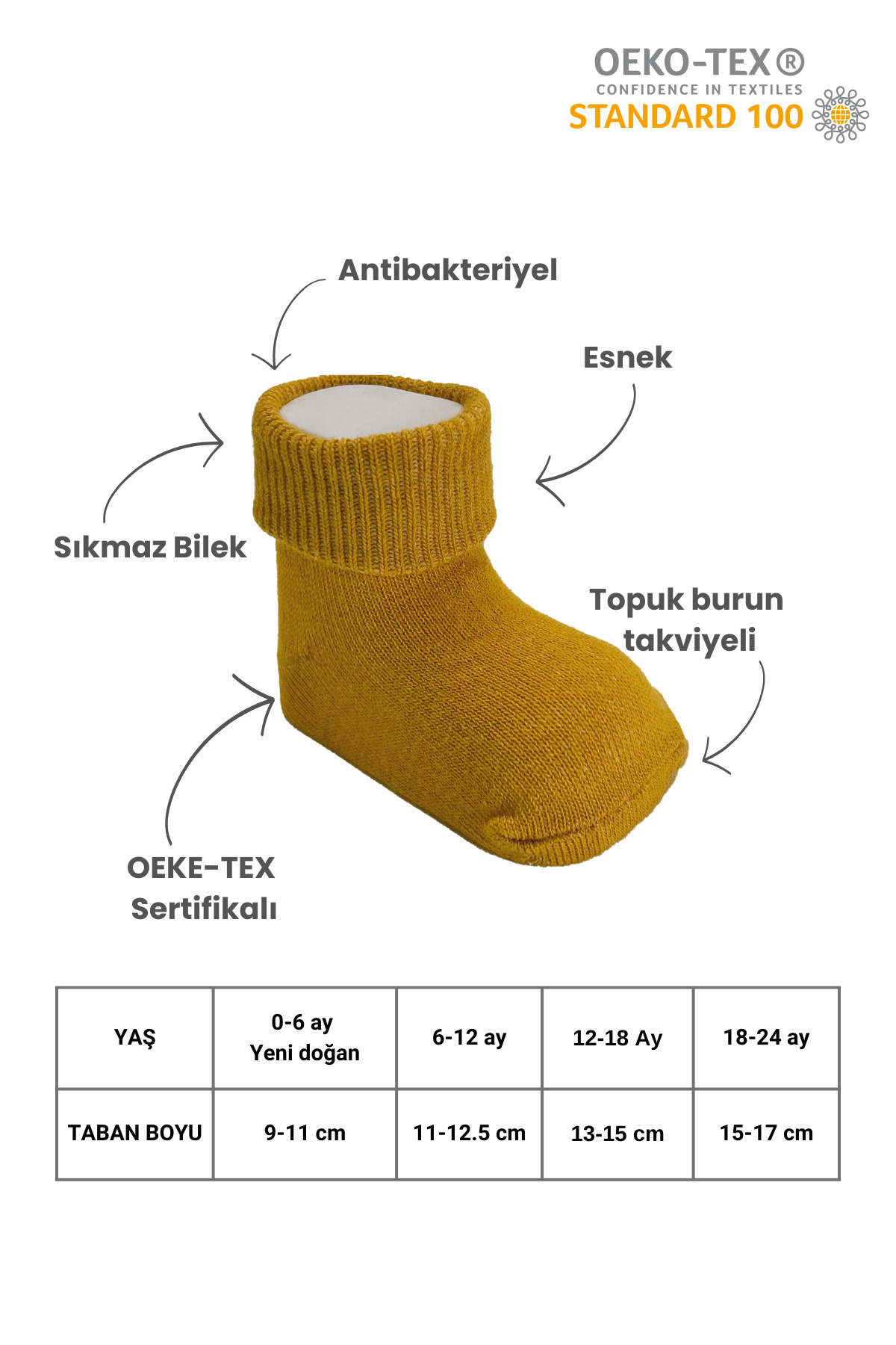 Akface Imalatcıdan Kıvrık 6'lı Pamuklu Yeni Doğan Bebek Çorabı Kız Grubu fotoğrafı 6 (önizleme)