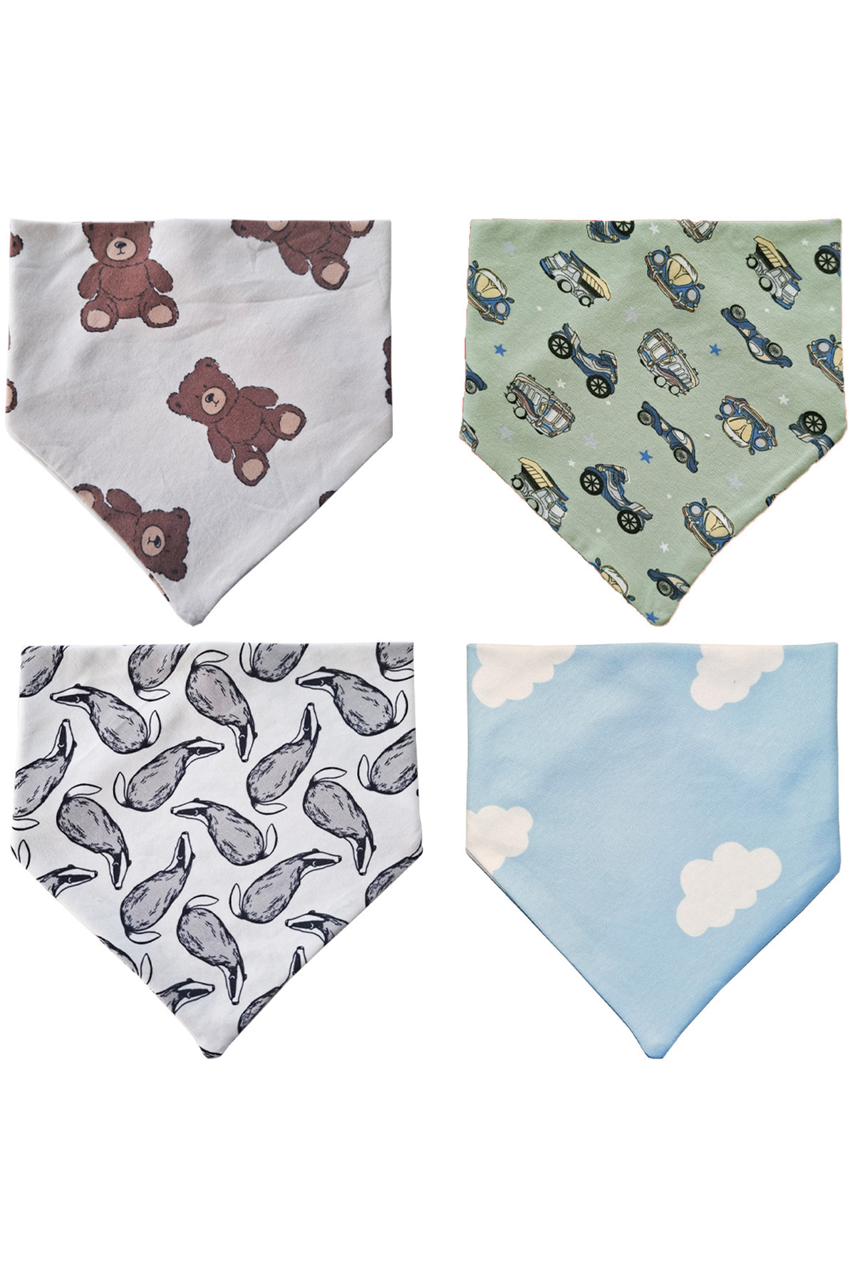 Baby Minik Üçgen Fular Penye Salya Ve Mama Önlüğü 10 Adet fotoğrafı 4 (önizleme)