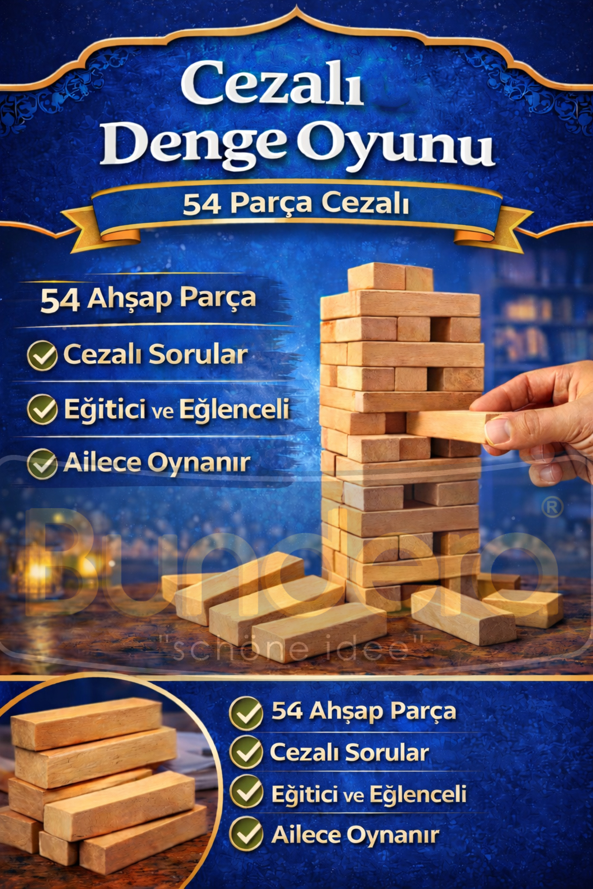 Bundera Cezalı Jenga, Cezalı Denge Oyunu Yeni Versiyon V2 fotoğrafı 3 (önizleme)