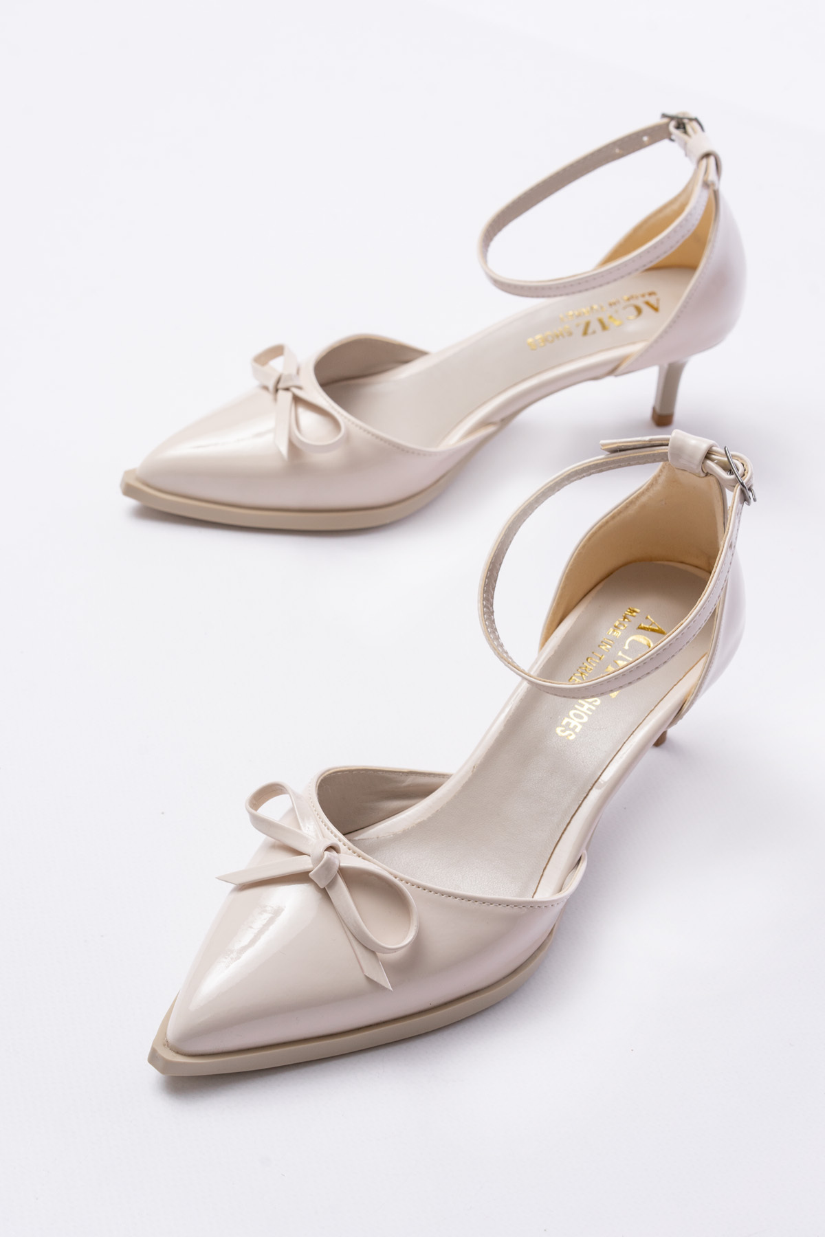 ACMZ SHOES  Saten Taş Detaylı Ayakkabı - Görsel 2