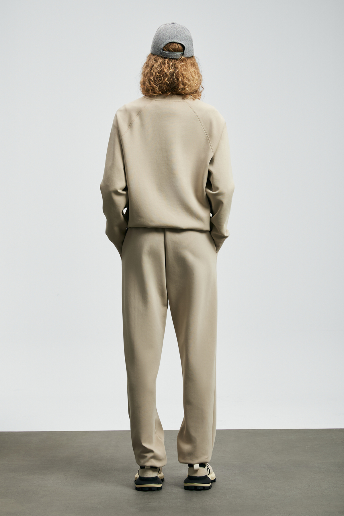 Lufian  Alıce Kadın Örme Sweatshırt Bej - Görsel 6