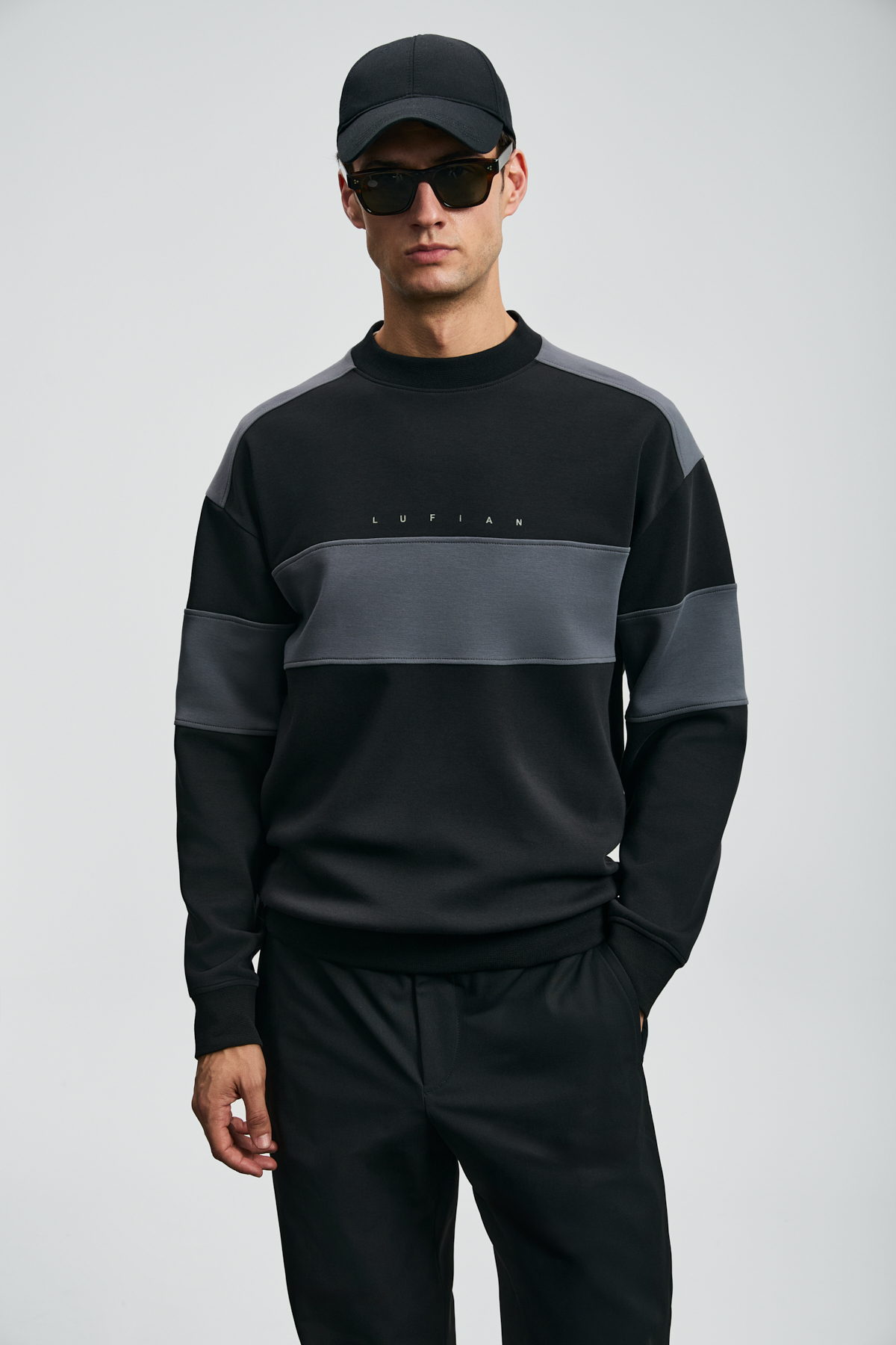 Lufian  Pıeces Erkek Sweatshirt Siyah - Görsel 4