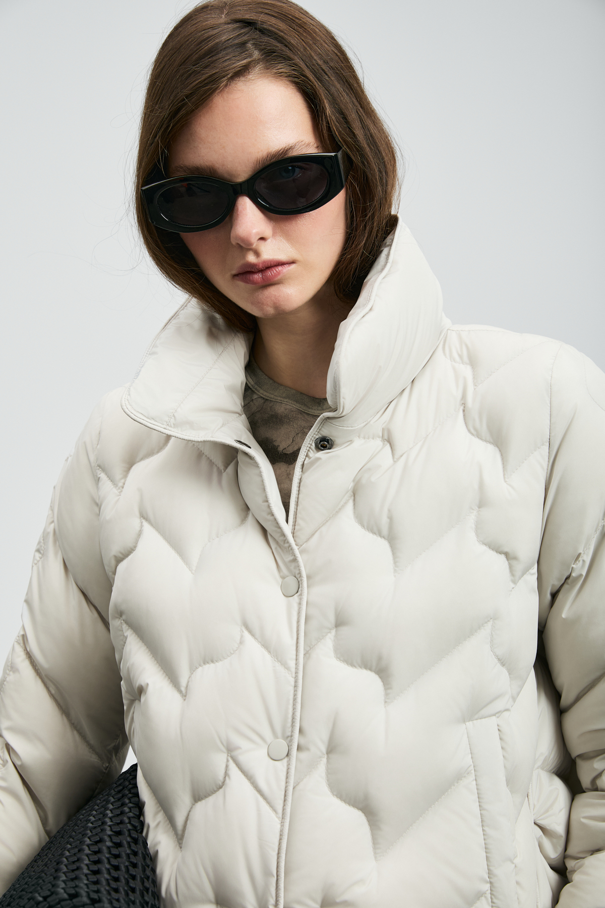 Lufian  Desert Kaz Tüyü Kadın Mont Ekru