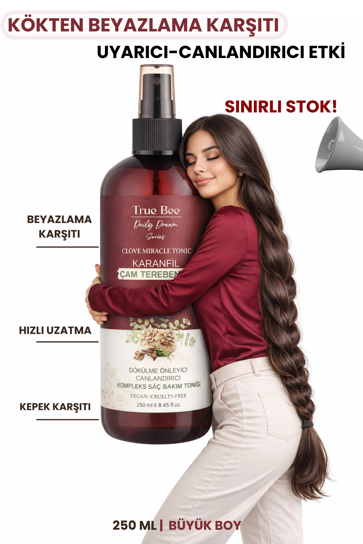 True Bee Kolay Tarama , Besleyici, Canlandırıcı Etkili Çam Terebentin | Karanfil Kompleks Saç Bakım Toniği — 89714270