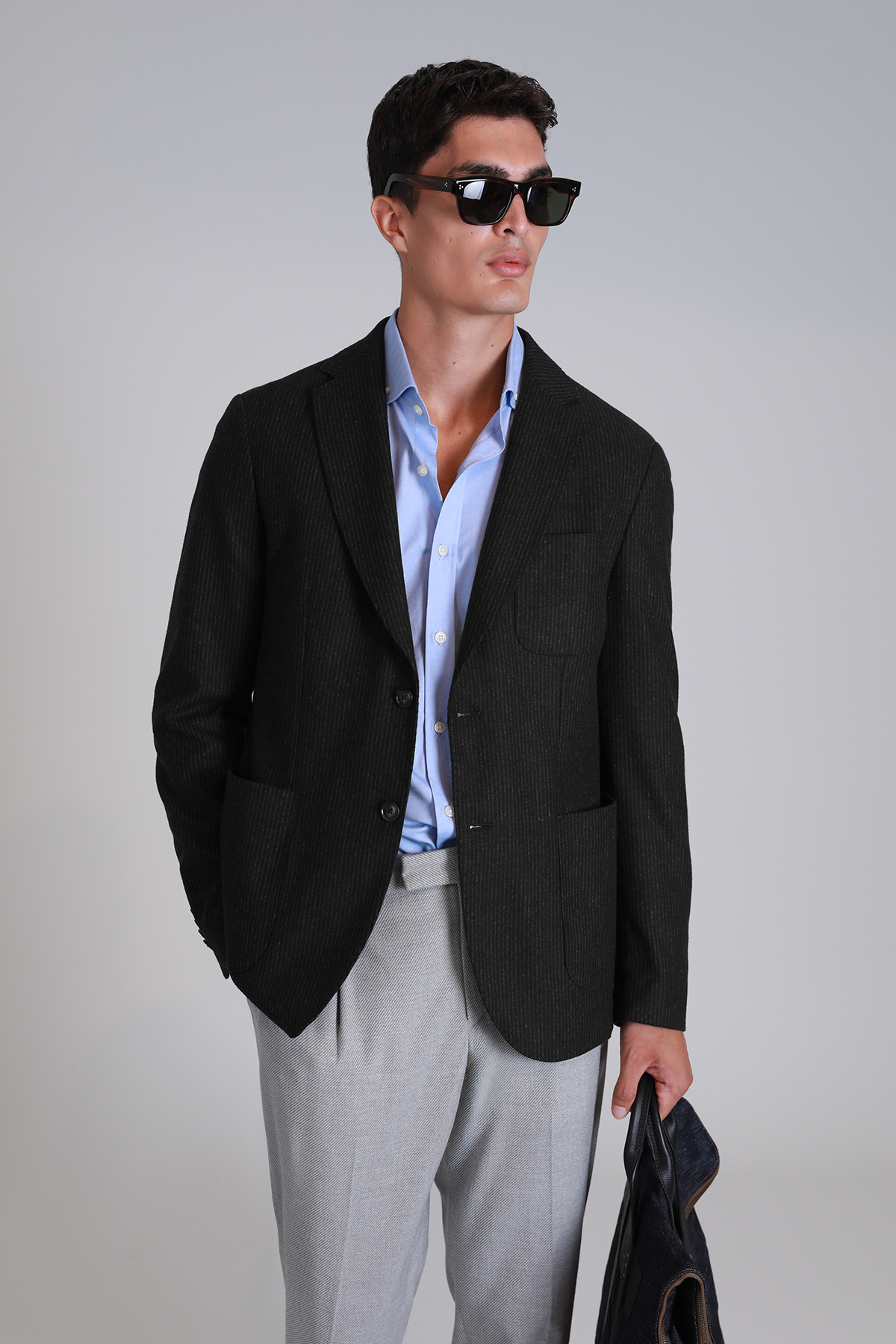 Lufian  Dor Spor Erkek Blazer Ceket Slim Fit Siyah - Görsel 5