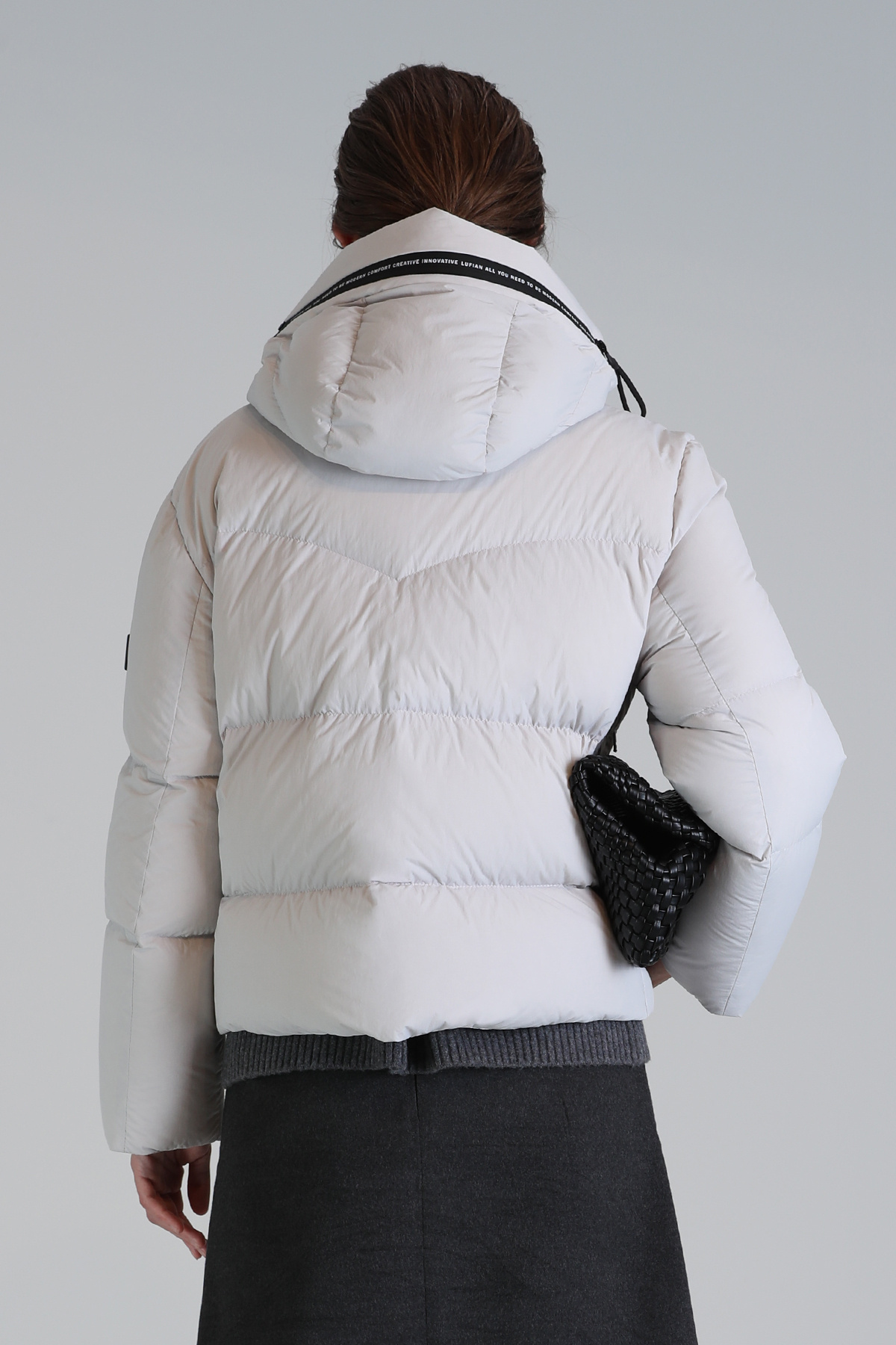 Lufian  Shay Kaz Tüyü Kadın Mont Taş - Görsel 6