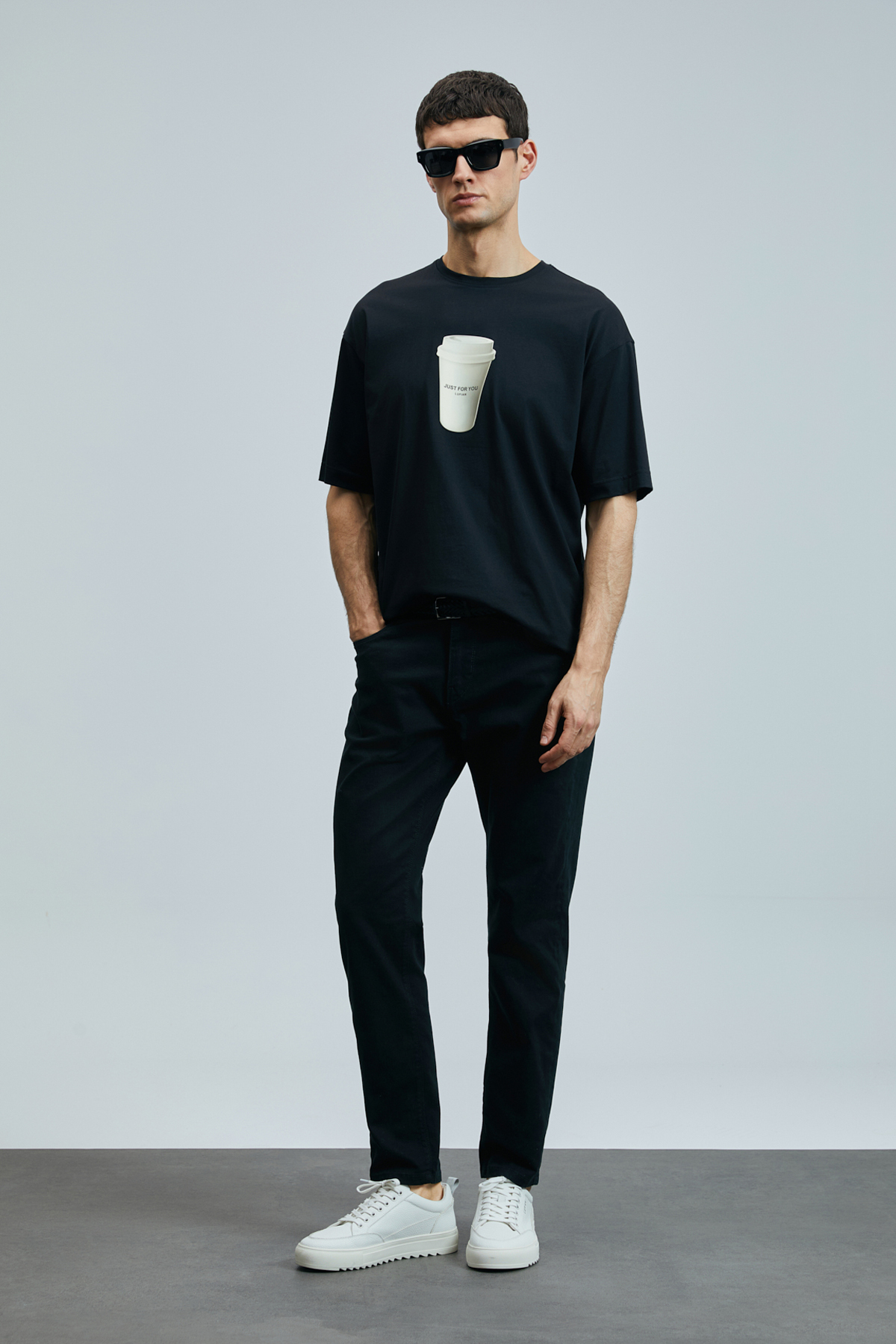 Lufian  Anton Smart Jean Erkek Pantolon Slim Fit Siyah - Görsel 5