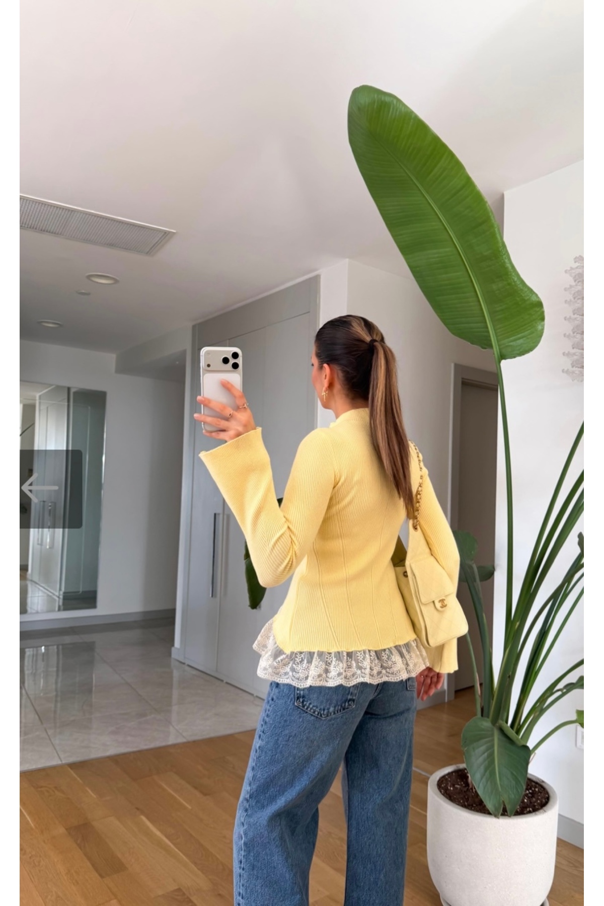 CADDELAMODA  Dantel Detaylı Tasarım Hırka - Görsel 3