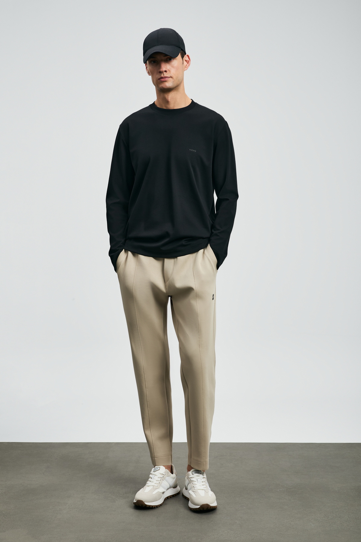 Lufian  Vıctor Erkek Uzun Kol T- Shırt Siyah - Görsel 2