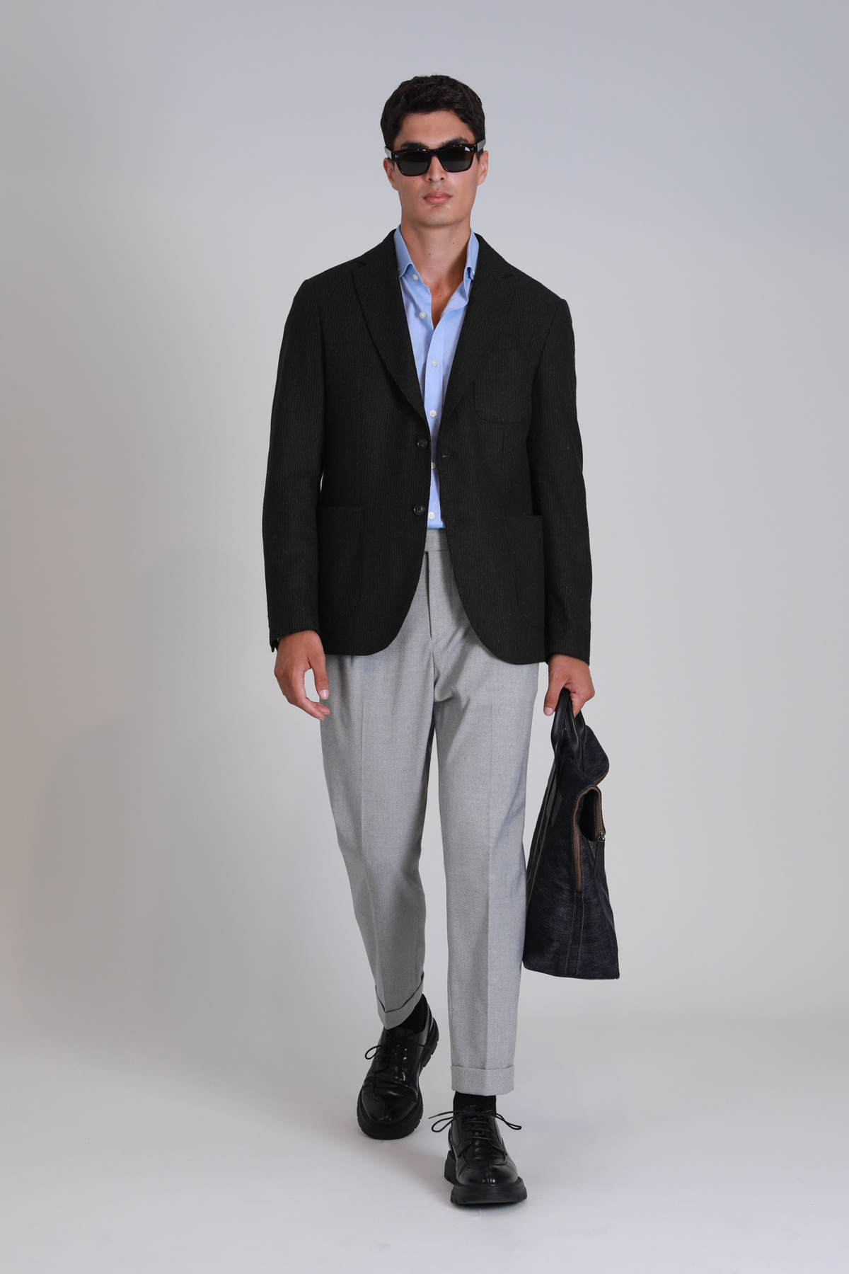 Lufian  Dor Spor Erkek Blazer Ceket Slim Fit Siyah - Görsel 2