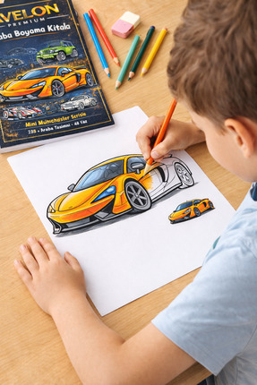 Avelon Cocuklar için Arabalı Boyama Kitabı 10’lu