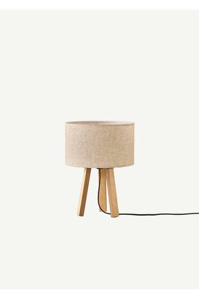 Bella Maison Pier Üç Ayaklı Silindir Başlıklı Abajur Kırçıllı Beyaz (25x15x35...