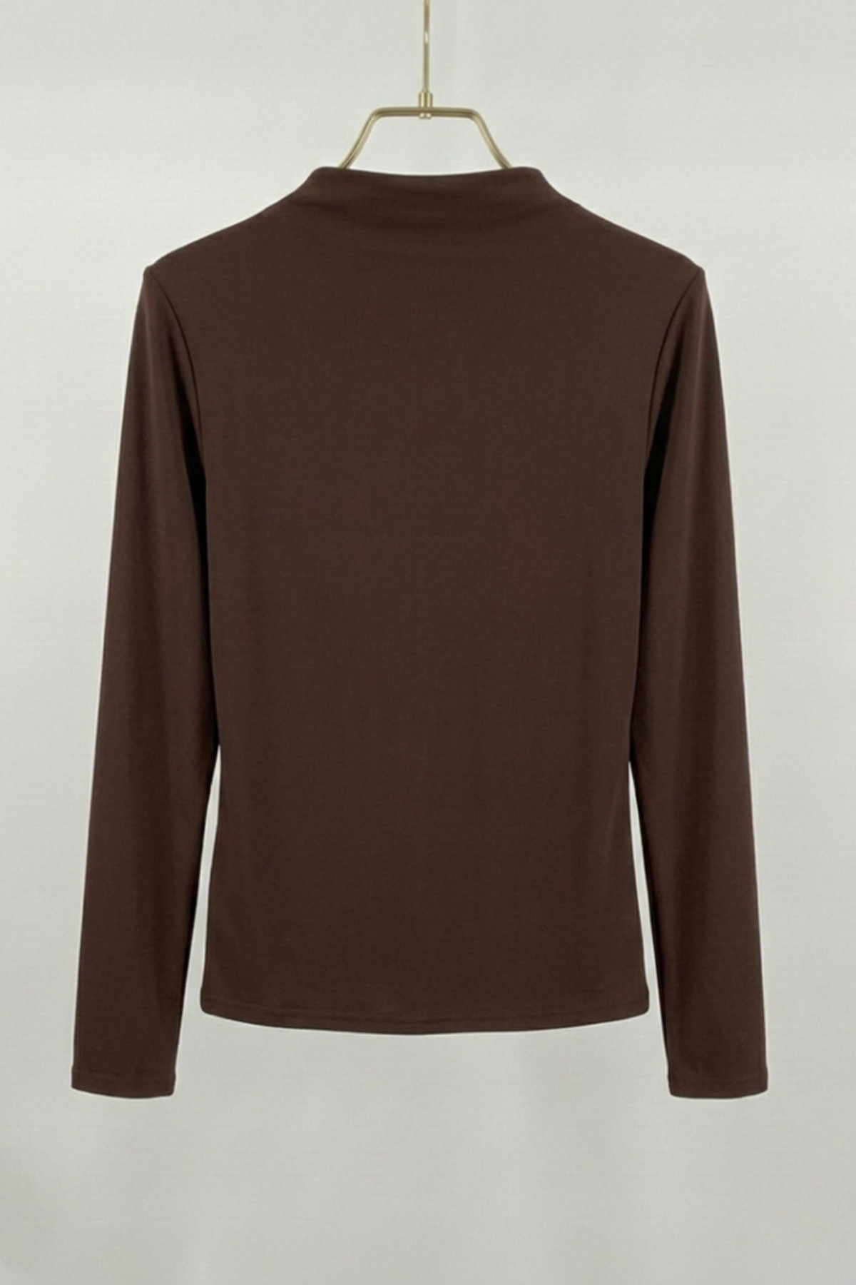 Potenza  Kadın Bluz Gold Toka Detaylı Büzgülü Uzun Kollu Sandy Kumaş Likralı Şık Bluz - Görsel 3