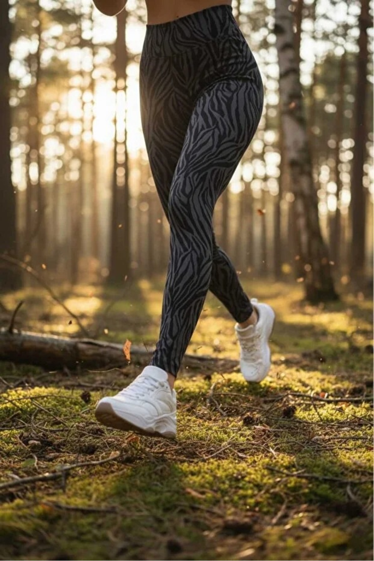 lzv Ženske zebra Sa deznom Oblikuje figuru leggins – Visok struk , Rebrasto p...