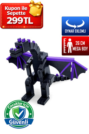 YAGLİZ Ender Dragon Figürü 26 CM Ejderha Tüm Eklemleri Hareketli Oyuncak