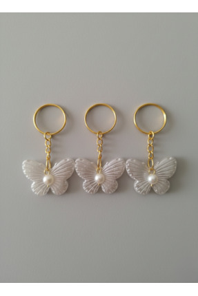 AXSENTRA 3lü Plastik Kelebek Anahtar, Çanta Süsü, Eğlencelerde Kullanılabilir