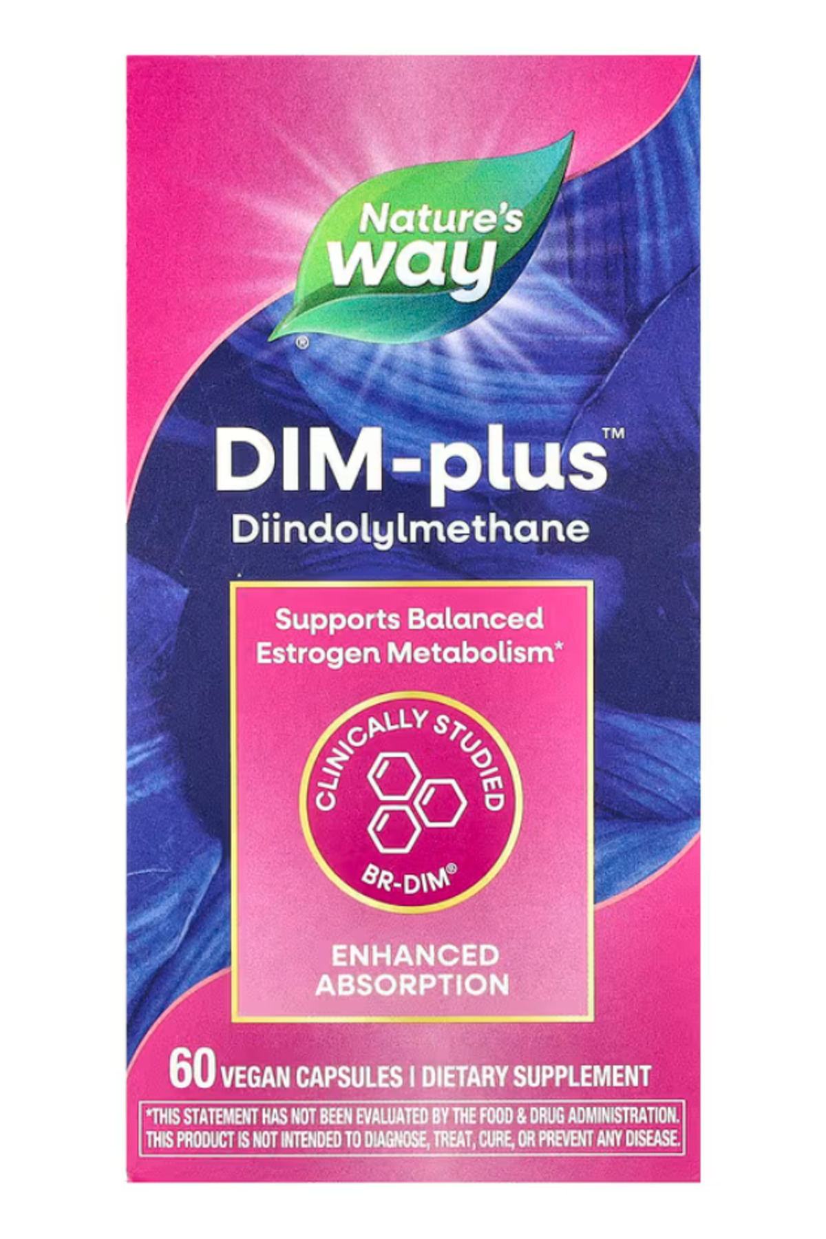 Dim Way Nature's Way DIM-Plus, DIM Supplement, Supports Balanced Estrogen ...
