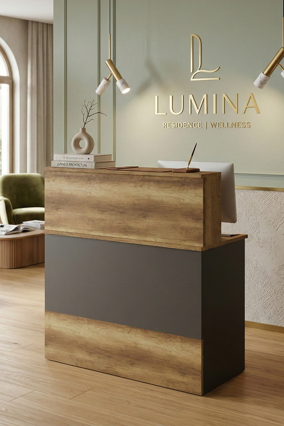 Vario H Office Welcome Counter Baroque-Anthracite VO20-BA
