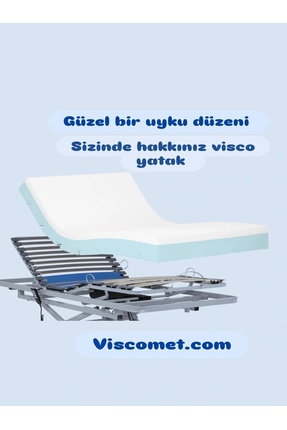 viscomet VİSCOMET FUL ORTOPEDİK VİSCO HASTA YATAK 90X190X14