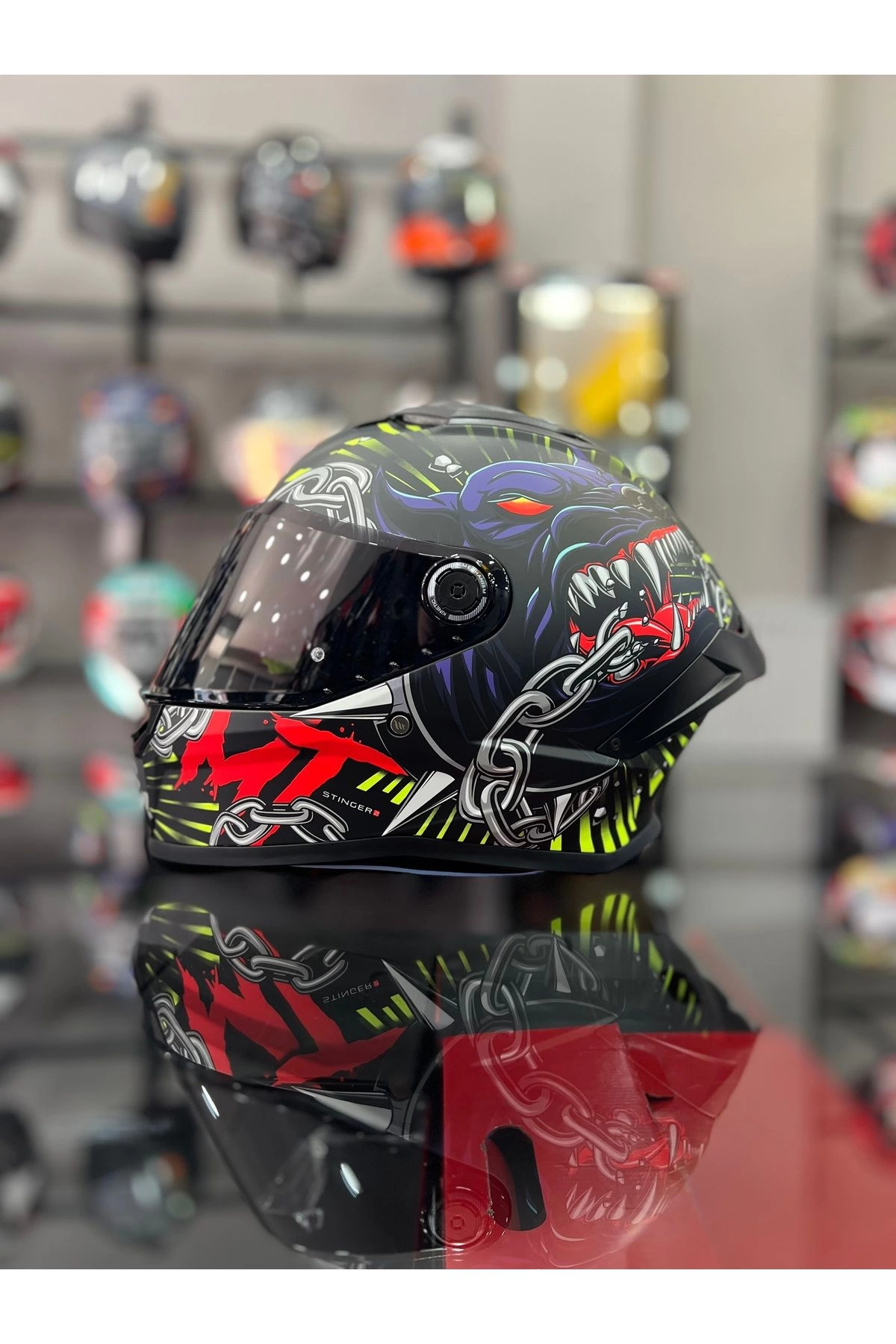 Genel Markalar Helmets Stinger 2 AKIN Şeffaf Vizörlü MOTOZILLA