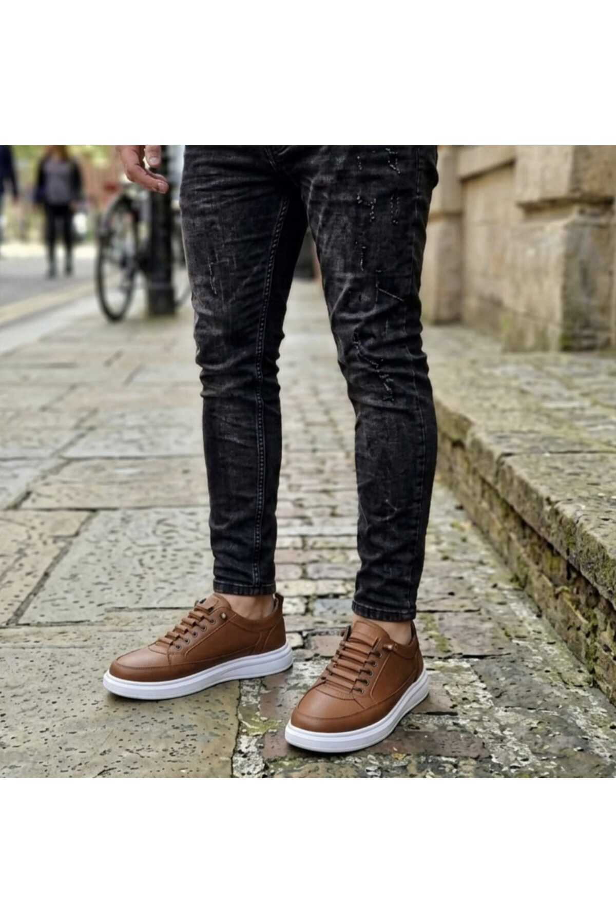 zege shoes Erkek Günlük Tabanı Dikişli Hafif Taban Garantili Spor Ayakkabı Ortopedik Taban Hediyeli görsel 4
