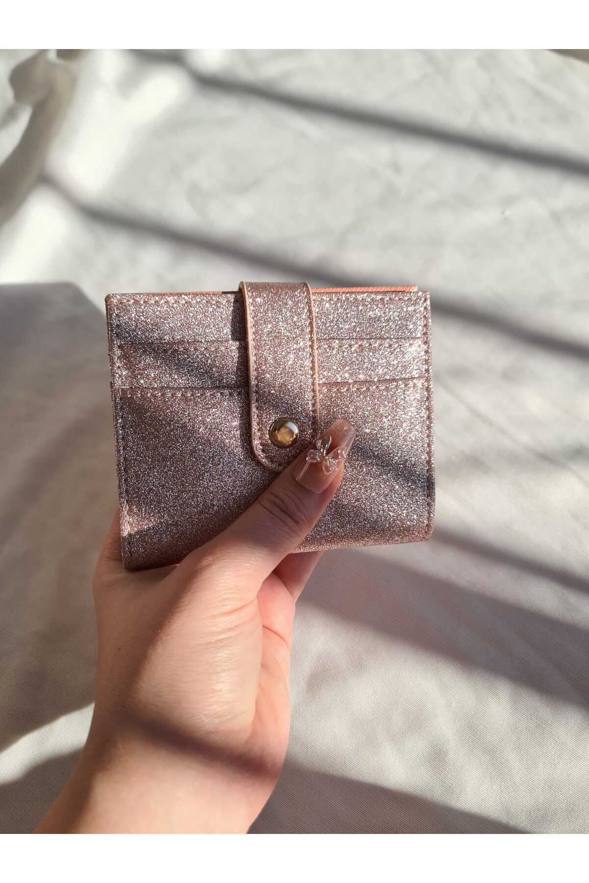 byliora  Pembe Simli Kartlık/Cüzdan - Görsel 5