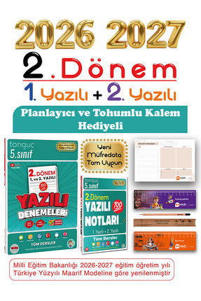 Tonguç Yayınları 5. Sınıf 2. Dönem Yazılı Denemeleri - 2. Dönem Yazılı Notlar...