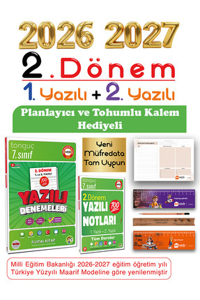 Tonguç Yayınları 7. Sınıf 2. Dönem Yazılı Denemeleri - 2. Dönem Yazılı Notlar...