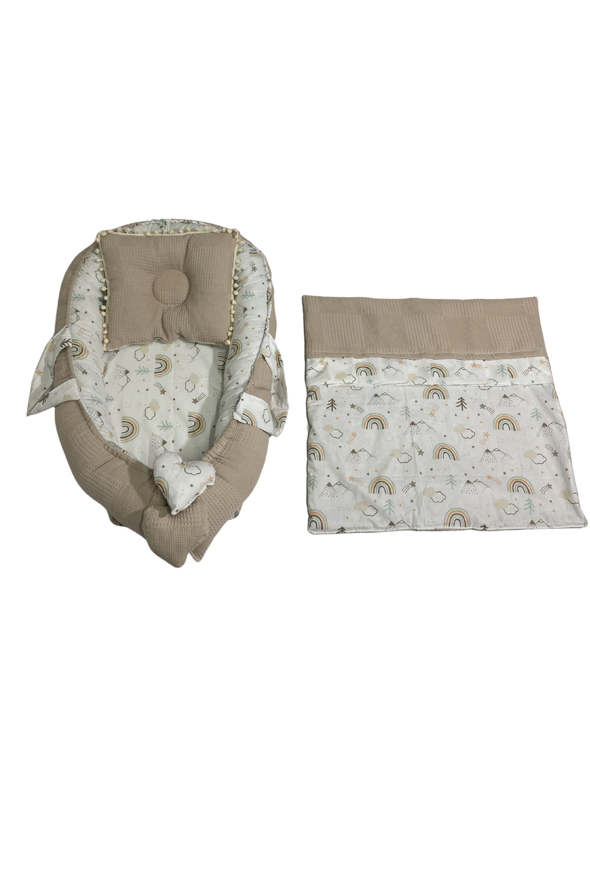 Happy Baby Dikiş Atölyesi 13’lü Babynest Puset Örtüsü Alt Açma Emzirme Yastığı Ana Kucağı Bebek Arabası Minderi Anne Yanı fotoğrafı 4 (önizleme)