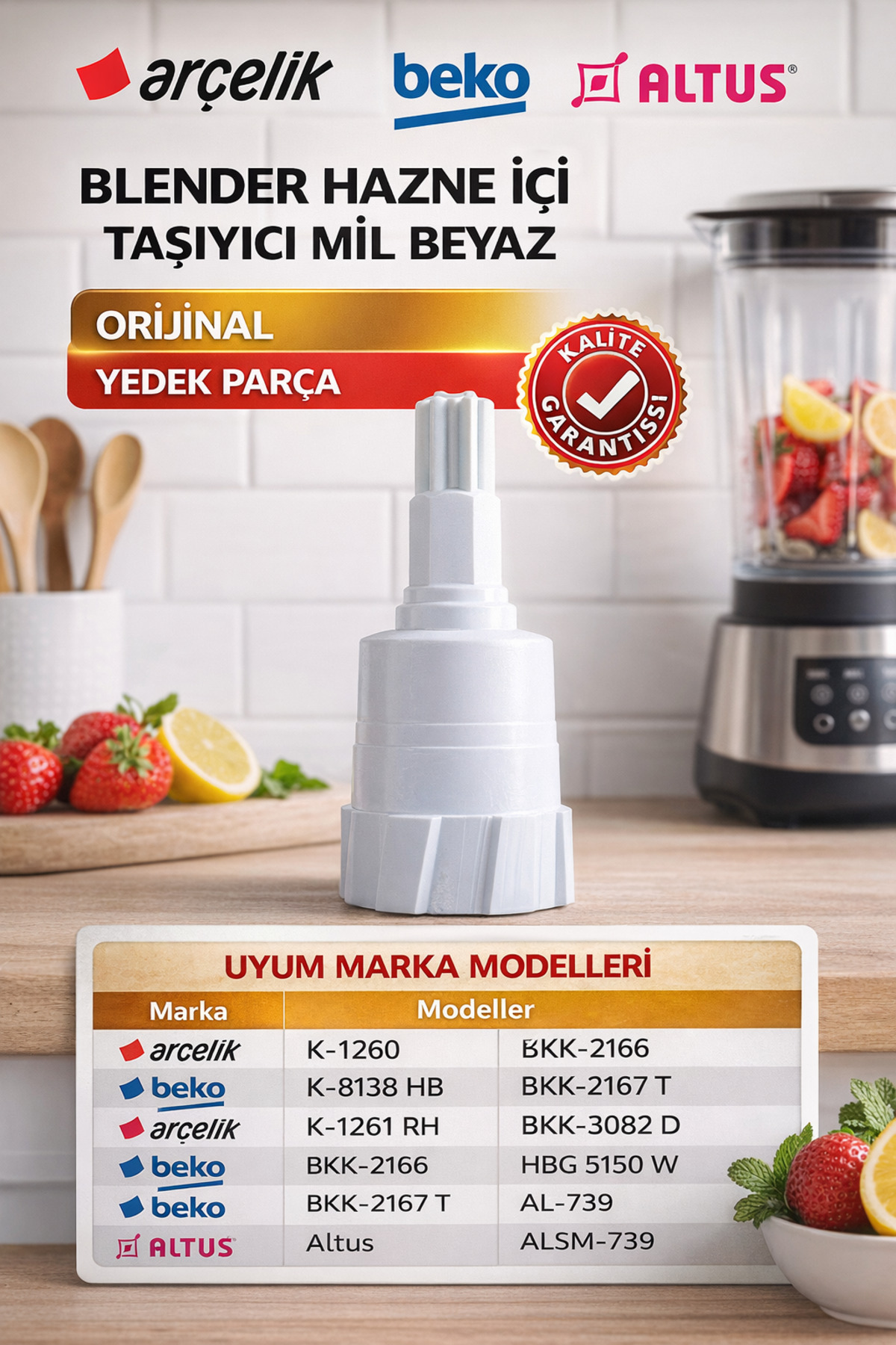 Beko Bkk 2156 Max Blender Hazne Içi Taşıyıcı Mil Beyaz - Fiyatı