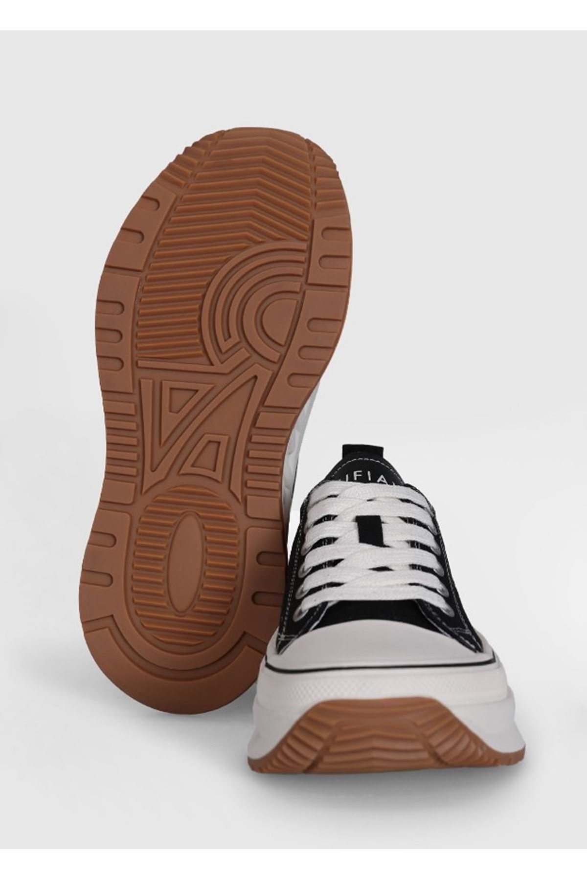 Lufian  121230006 Shay Sneaker Unisex Deri Spor Ayakkabı SİYAH - Görsel 6