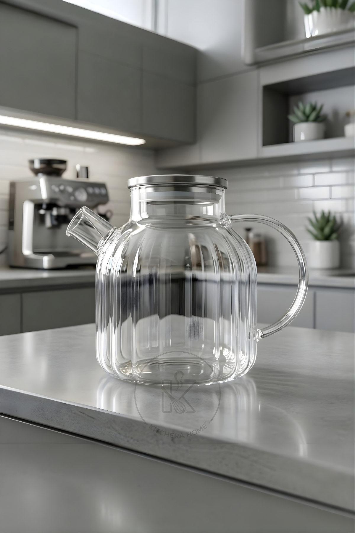 Heat Resistant Glass Teapot 1.5 Liter Herbal Tea with Strainer and Serving Teapot