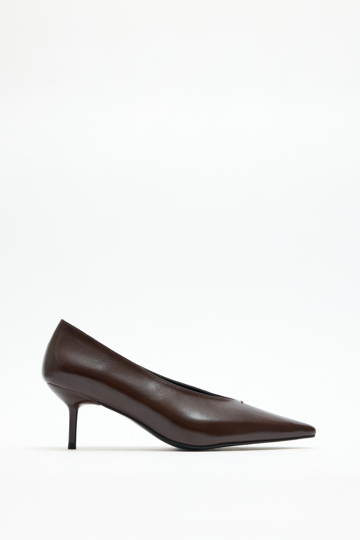 LUTVELIZADE  Topuklu 2603 - Sivri Burun Klasik Acı Kahve Kadın Topuklu - Görsel 5