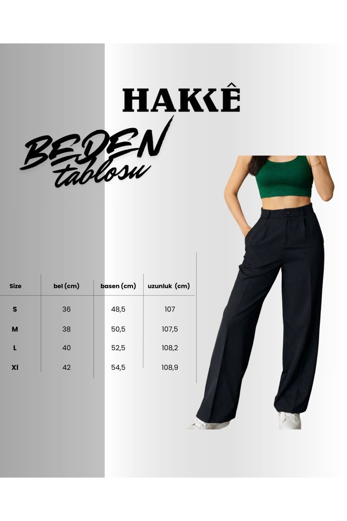 HAKKE  Palazzo Oversize Original Kesim PANTOLON - Görsel 6