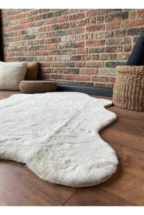 SARAZ HALI Tavşan Tüyü Post Peluş Ultra Yumuşak Post Puffy Krem