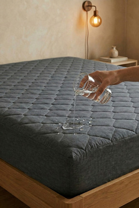 Nart Home Yatak Alezi Pamuklu Kapitone Fitted Full Kenar Sıvı Geçirmez Yatak ...