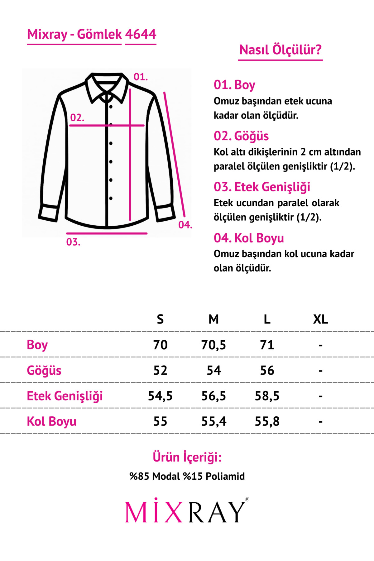 Mixray  4644 Kadın Kabartma Çizgili Transparan Basic Gömlek Lacivert - Görsel 6