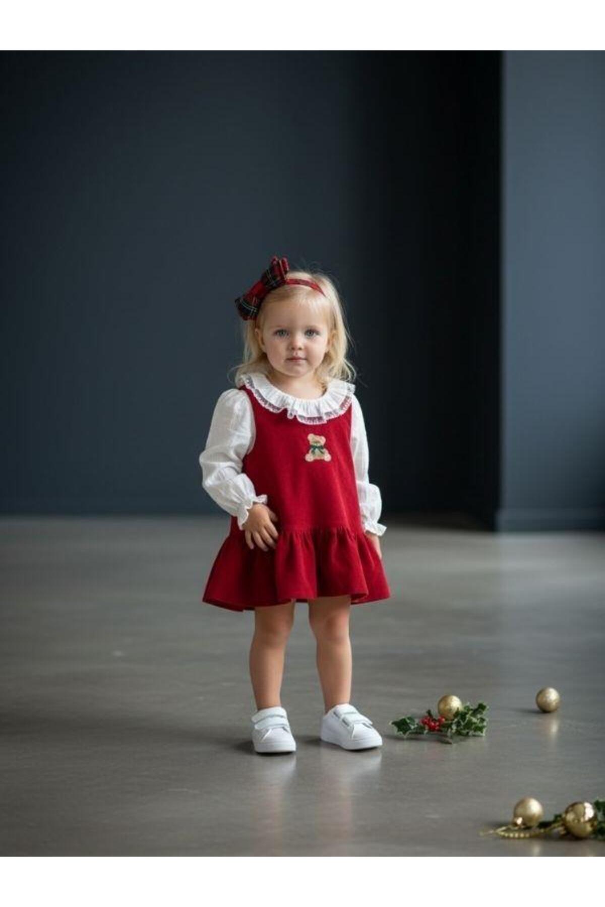 Zekids Kız Bebek Kadife Jile ve Bluzlu Takım fotoğrafı 2 (önizleme)