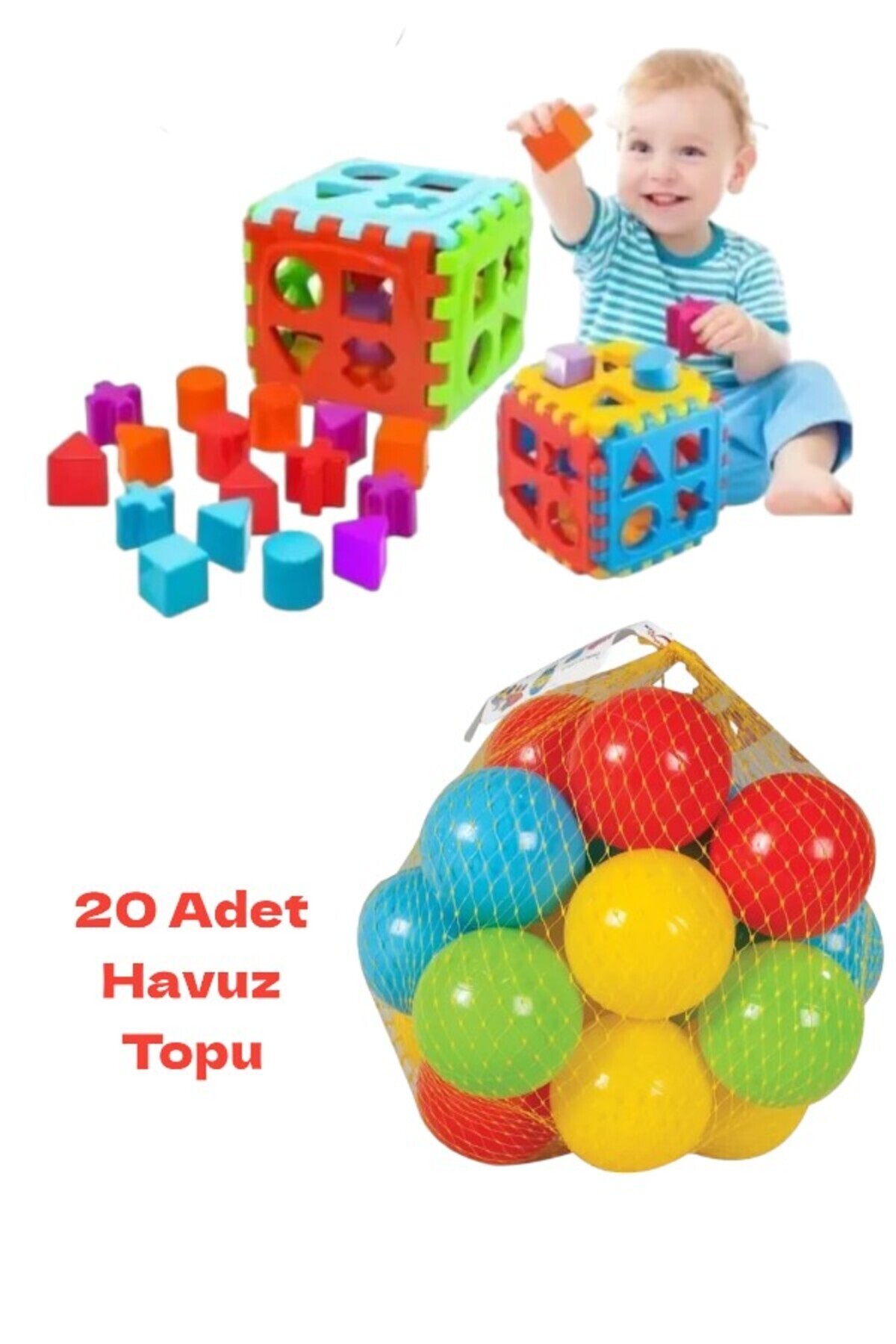 YILDIRIM OYUNCAK Fileli Eğitici Bultak Ve 20 Adet Havuz Topu Toplam 29 Parça 2'li Set fotoğrafı 2 (önizleme)