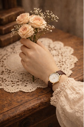 EMİNOS BUTİK Kahverengi Kordondu Saat