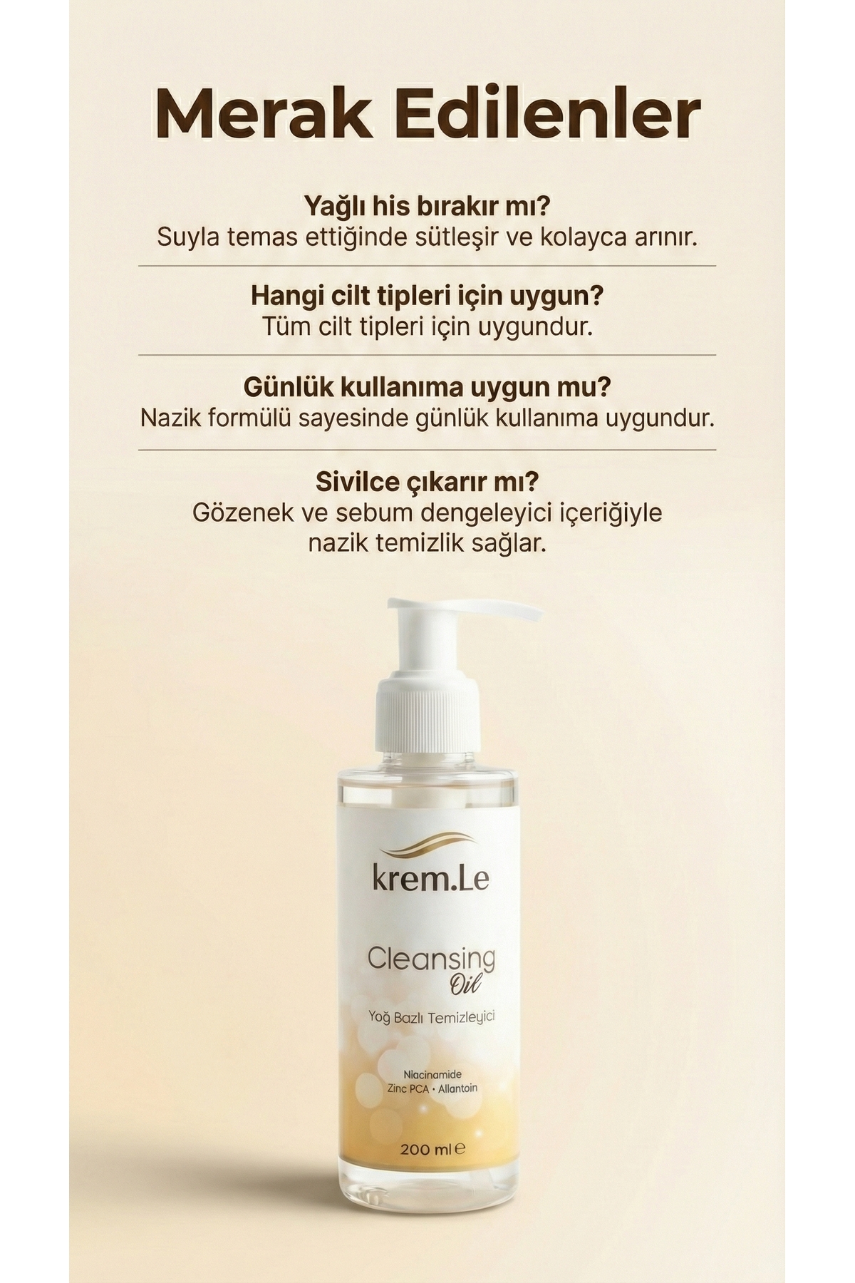 CLEANSİNG OİL 200 ml – Makyaj ve Güneş Kremi Temizleme Yağı, Yağ Bazlı Yüz Temizleyici — 004 — تصویر 5 از 9