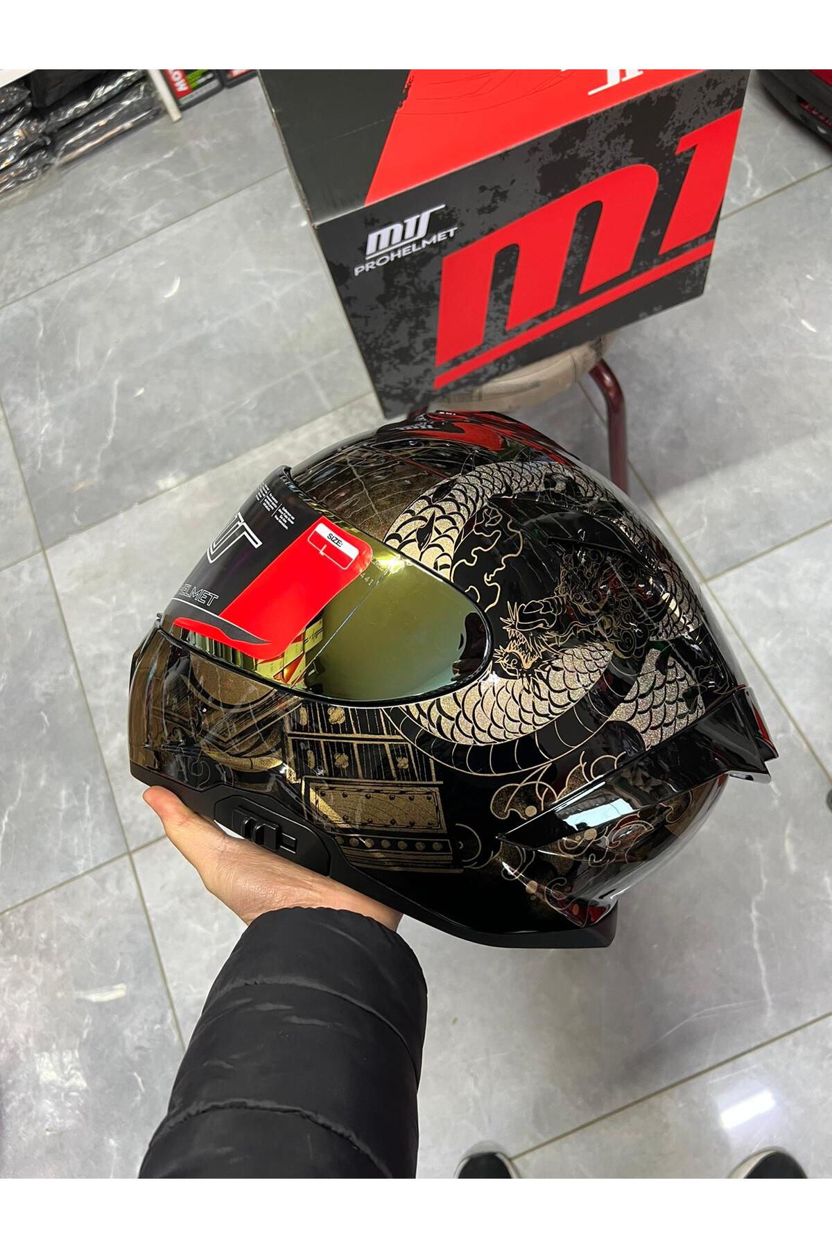 モズク様 MTS X-340 FULL FACE GÜNEŞ VİZÖRLÜ KASK (GOLDY) - Fiyatı, Yorumları